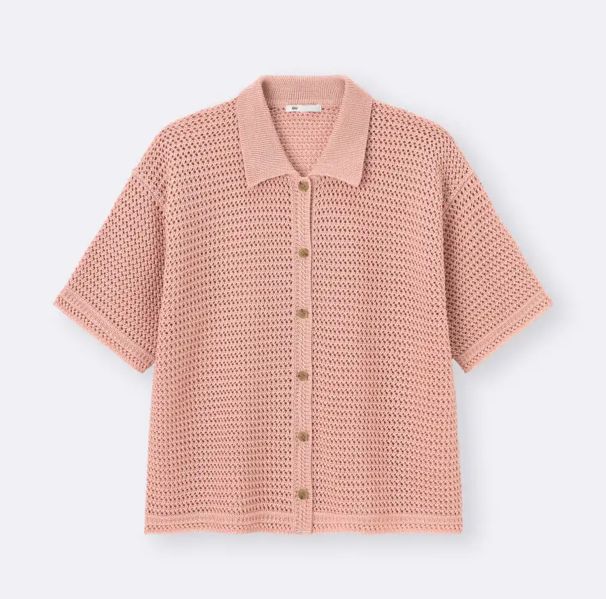 「透かし編みニットシャツ」が1,490円