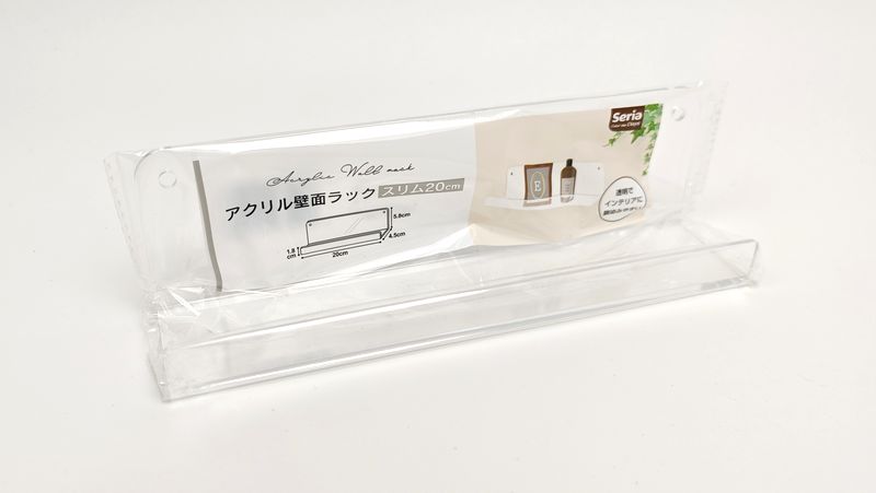 奥行き45mmの「アクリル ウォールラック」スリムタイプあり!