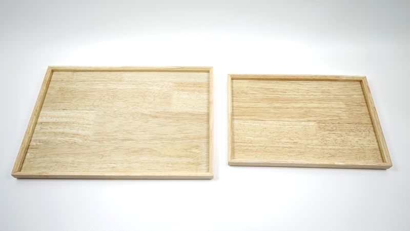 B4とA4を使い分けで食事やおやつの時間に大活躍の木製トレイ!