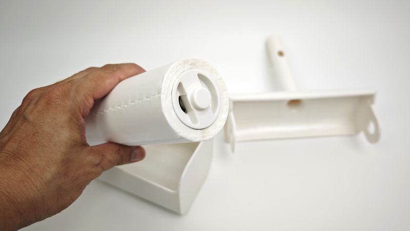 テープにプラスチックのパーツをセット