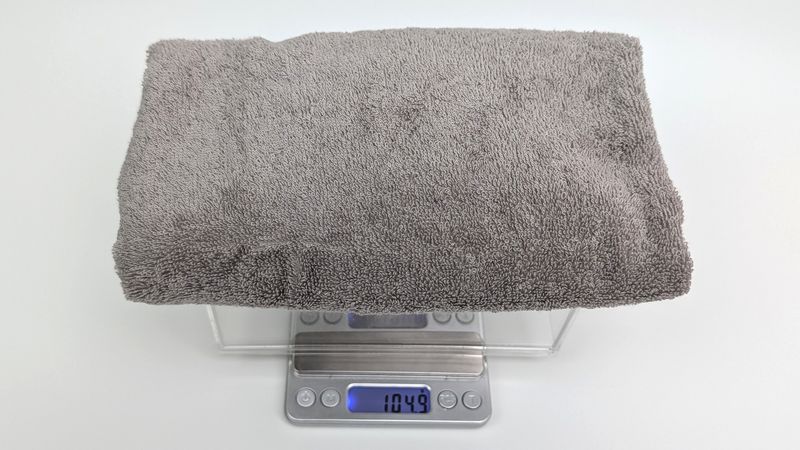 スタンダードプロダクツ「オーガニックコットンタオル」の重さ