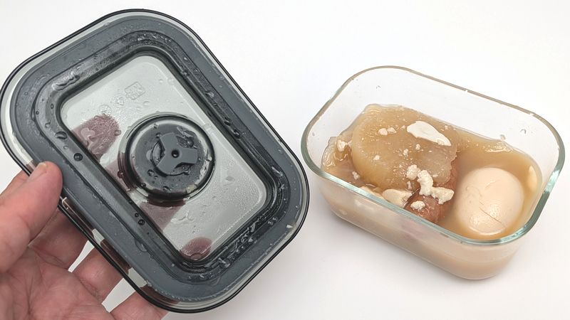 フタのパッキンは取り外しが不可!