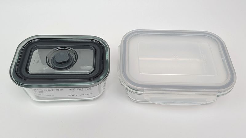 「耐熱ガラス保存容器」の従来モデルと比較!