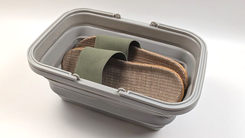 スタンダードプロダクツ「折りたたみソフトバスケット 5.3L」のサイズ