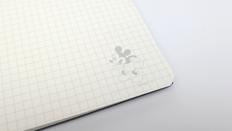 すべてのページにミッキーマウスのデザイン