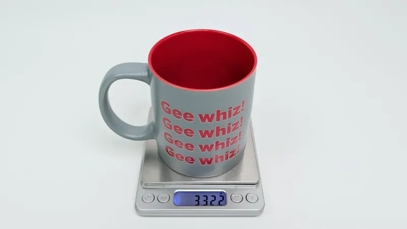 「マグカップ ミッキーマウス」の重さは実測332.2g