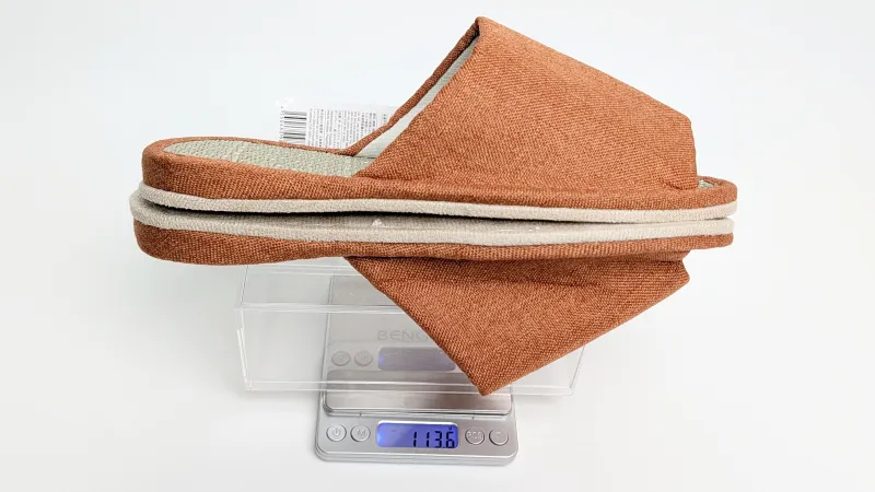 スタプロ「外縫い い草スリッパ」の重さ