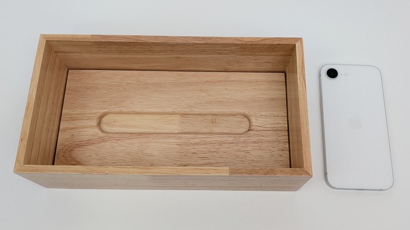 スタプロ「木製ティッシュケース」のサイズ