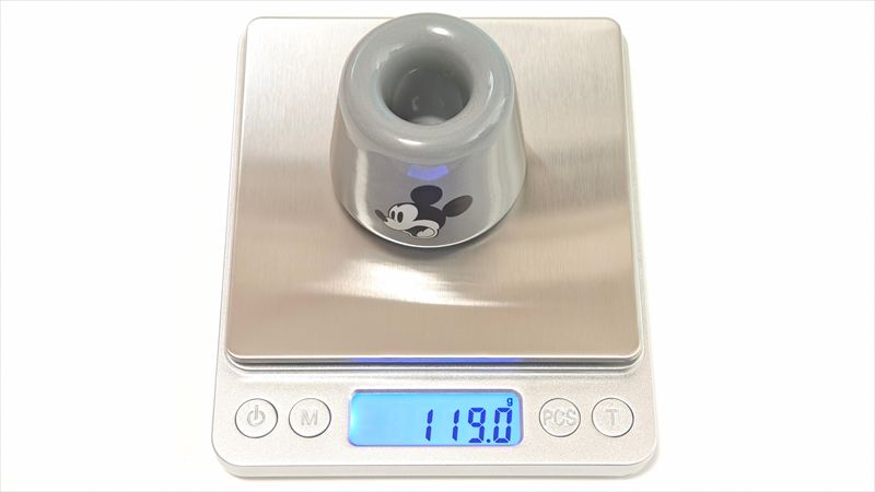 「歯ブラシスタンド ミッキーマウス」の重さは実測119g