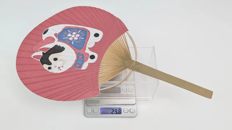 スタプロ「丸亀 平竹うちわ」の重さ