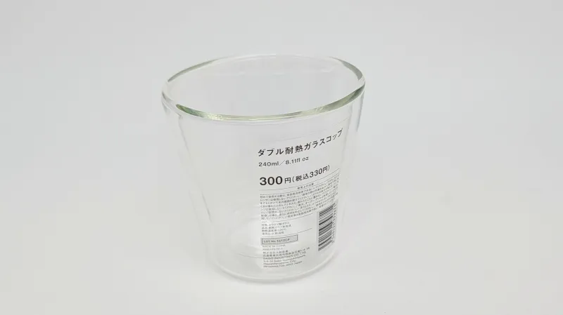 スタンダードプロダクツの耐熱ガラスコップはダブルウォール構造で快適！